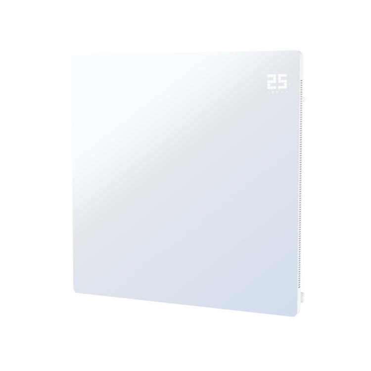 Low Energy 350W Smart Infrared Designer Glass Panel Heater - IP44 Bathroom Safe Wall Mountable or Free Standing 600x600mm - White - Image 4