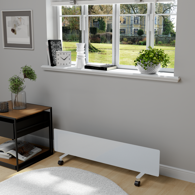 electriQ 750W Smart Slim Gloss White Glass Panel Heater Wall Mounted or Skirting Fitted Bathroom Safe Energy Efficient - Image 4