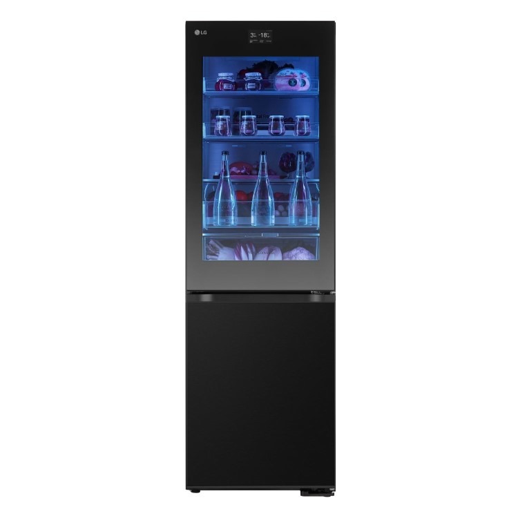 LG InstaView™ 349 Litre 60/40 Fridge Freezer - Black - Image 2