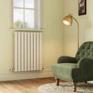 Riace White Horizontal Flat Designer Radiator 800x612mm Double Panel 2970 BTU