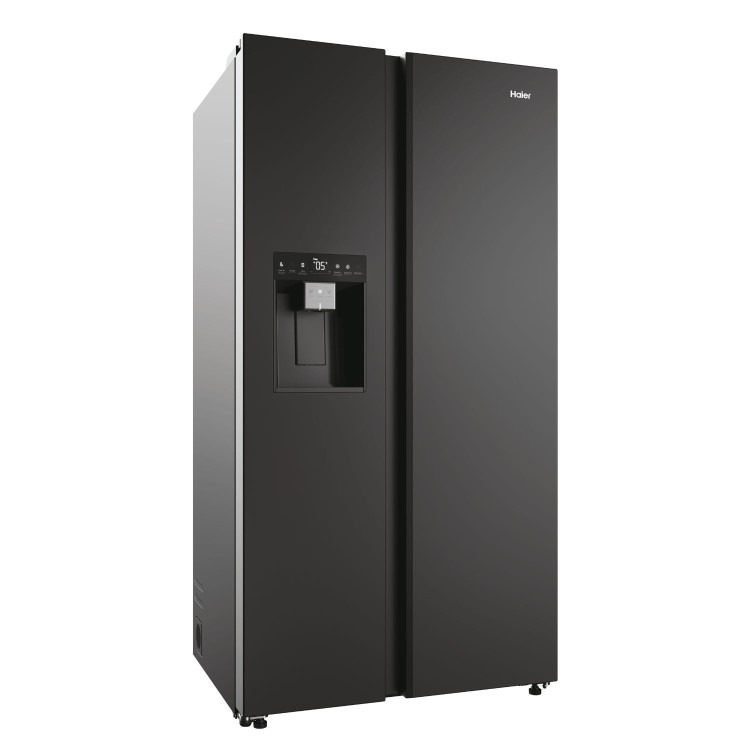 Haier Series 7 601 Litre Side-by-Side American Fridge Freezer - Black - Image 2