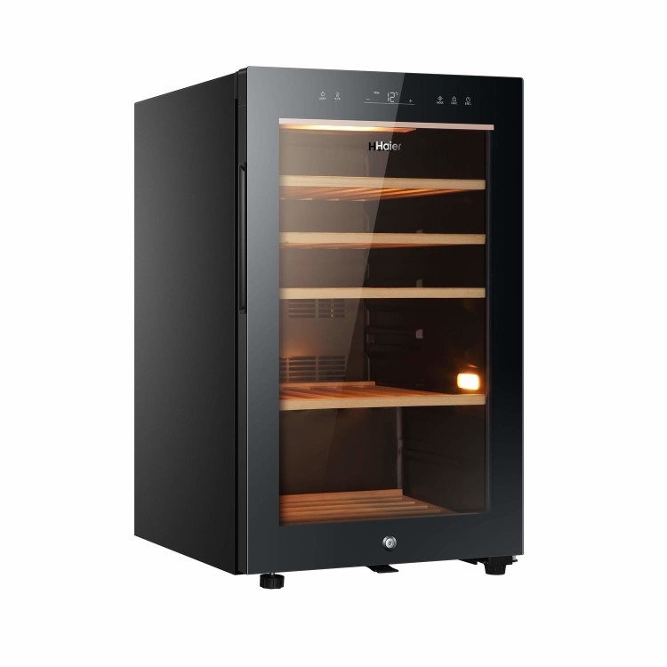 Haier 49 Bottle Capacity Single Zone Feestanding Wine Cooler - Black - Image 2