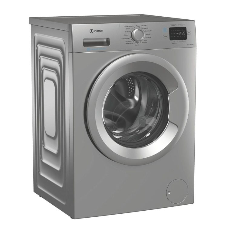 Indesit Push&Go 10kg 1400rpm Washing Machine - Silver - Image 2