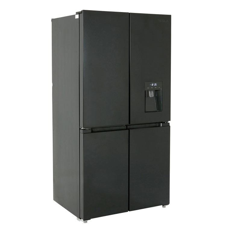 Tesla 563 Litres Four Door American Fridge Freezer - Black - Image 2