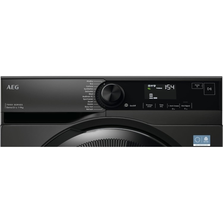 AEG 7000 Series SensiDry 9KG Heat Pump Tumble Dryer - Black - Image 2
