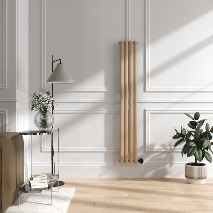 Elk Brown Vertical Smart Electric Radiator with Wi-Fi Thermostat - 1000W - H1600xW236 - Bathroom Safe - Image 2