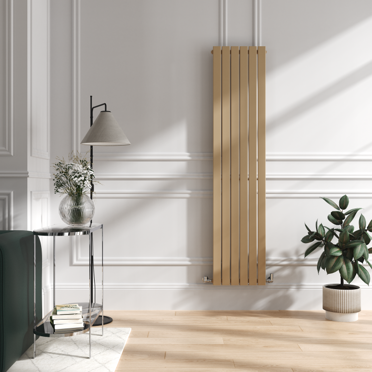 Riace Elk brown Vertical Flat Designer Radiator 1800x408mm Single Panel 2705 BTU - Image 3