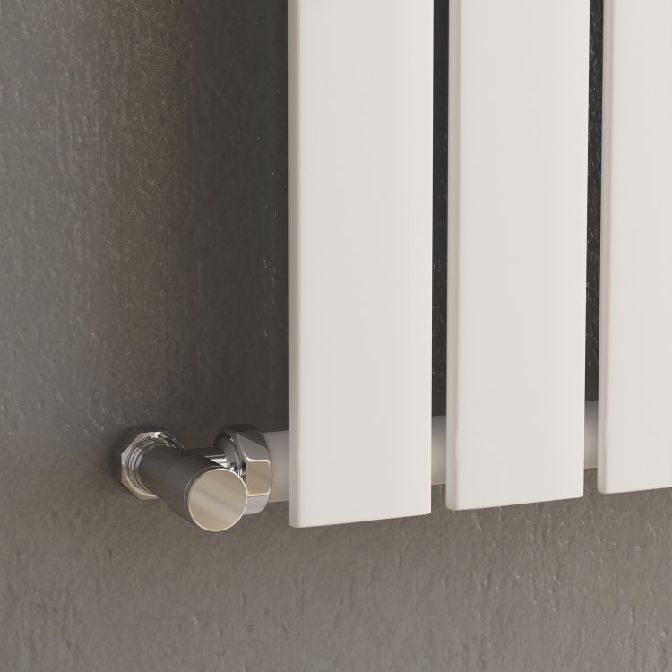 Riace White Vertical Flat Designer Radiator 1600x544mm Single Panel 3256 BTU - Image 5