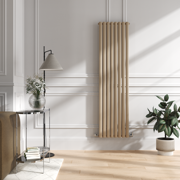 Sorrento Cleopatra Vertical Oval Designer Radiator 1800x472mm Single Panel 3373 BTU - Image 2