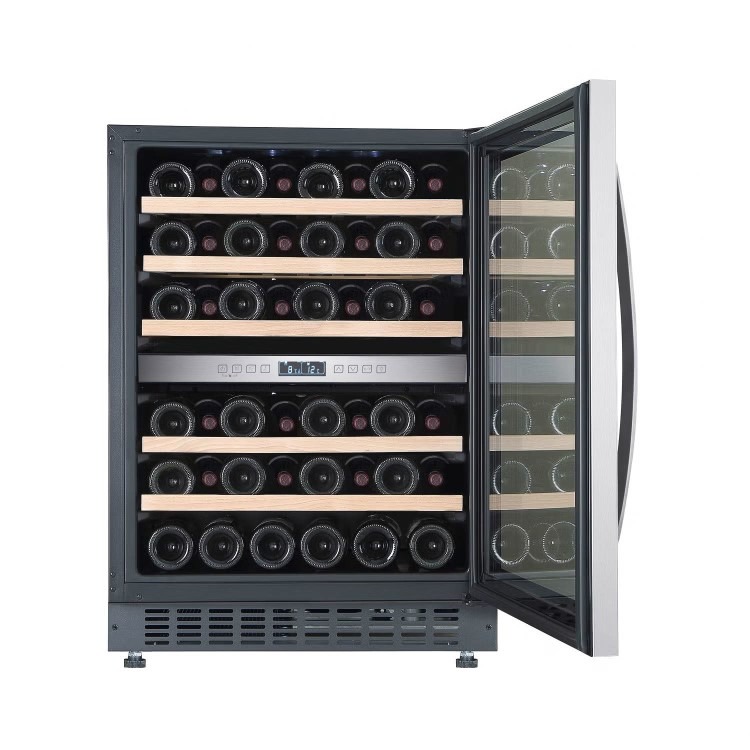 electriQ 46 Bottle Capacity Full Range Dual Zone Wine Cooler - Stainless Steel - Image 2
