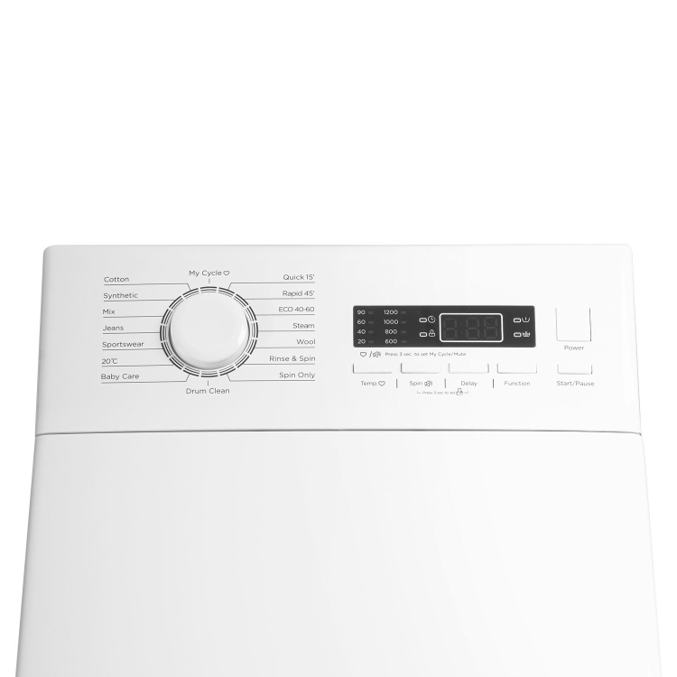 electriQ 7kg 1200rpm Top Loading Washing Machine - White - Image 2