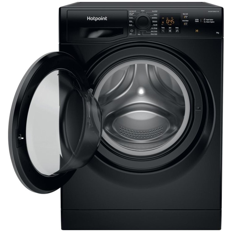 Hotpoint AntiStain 9kg 1400rpm Washing Machine - Black - Image 3