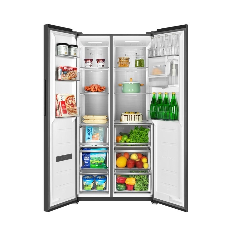Refurbished TCL 605 Litre Side-by-Side American Fridge Freezer - Stainless Steel - Image 3