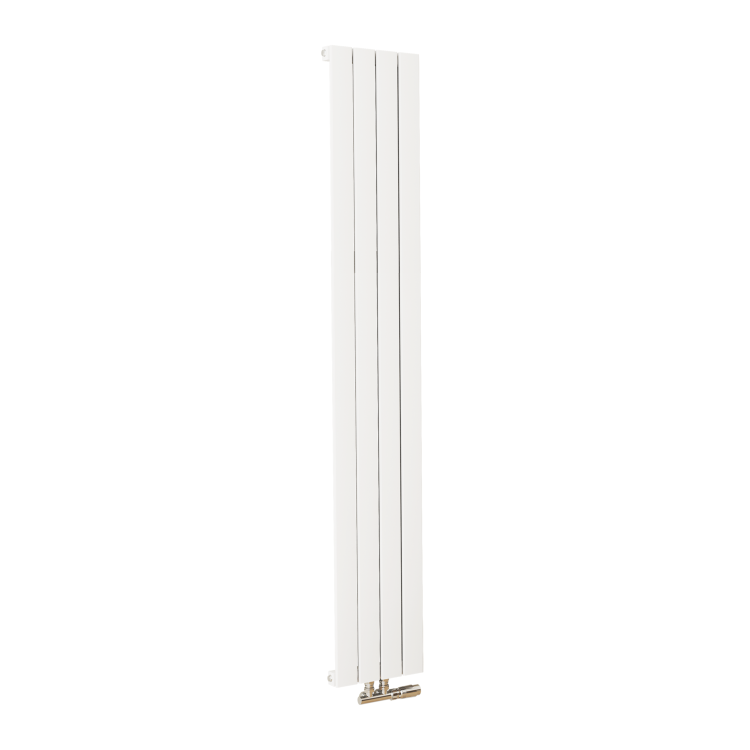 Eco Eleganza White Vertical Flat Aluminium Middle Connection Radiator 1800x300mm Single Panel 2258 BTU - Image 3