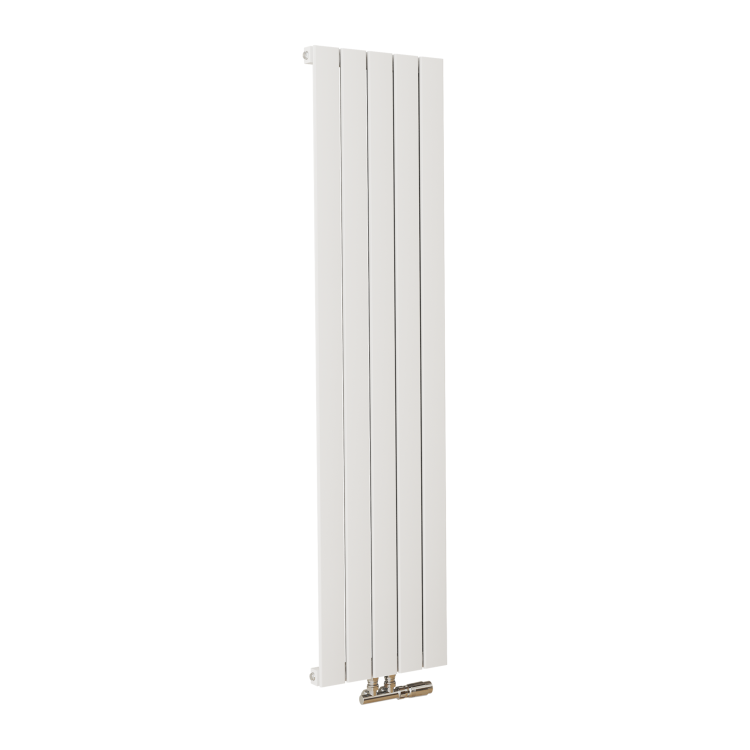 Eco Eleganza White Vertical Flat Aluminium Middle Connection Radiator 1600x375mm Single Panel 2546 BTU - Image 3