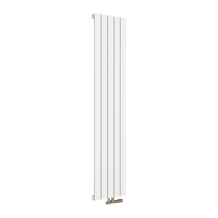 Eco Eleganza White Vertical Flat Aluminium Middle Connection Radiator 1800x375mm Single Panel 2823 BTU - Image 2