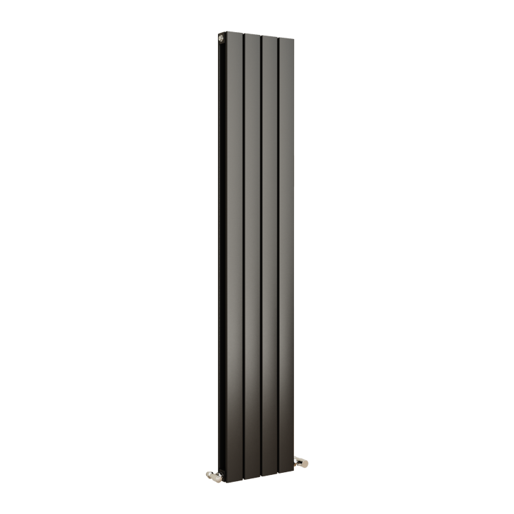 Eco Eleganza Midnight Black Vertical Flat Designer Aluminium Radiator 1600x300mm Double Panel 2699 BTU - Image 4