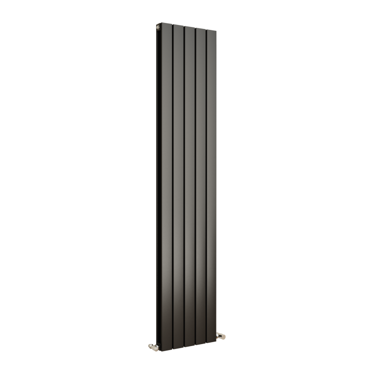 Eco Eleganza Midnight Black Vertical Flat Designer Aluminium Radiator 1800x375mm Double Panel 3660 BTU - Image 4