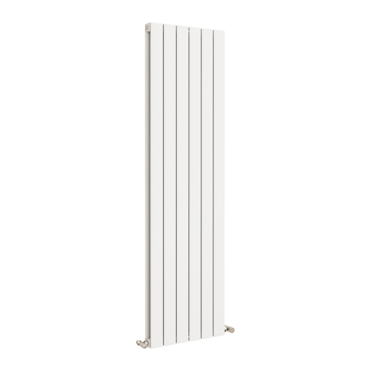 Eco Eleganza White Vertical Flat Designer Aluminium Radiator 1600x450mm Double Panel 4049 BTU - Image 2