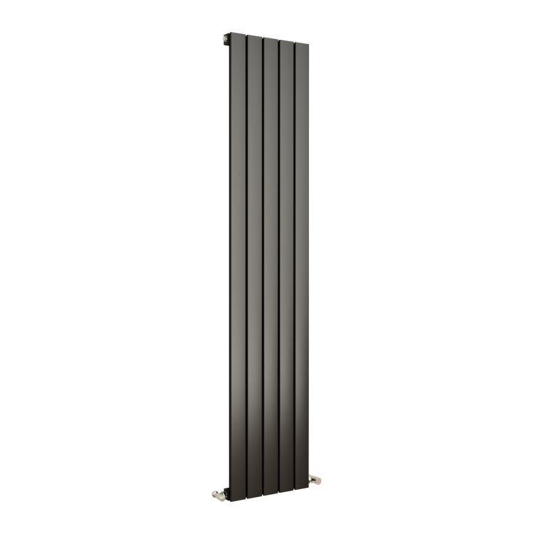 Eco Eleganza Midnight Black Vertical Flat Designer Aluminium Radiator 1800x375mm Single Panel 2823 BTU - Image 5