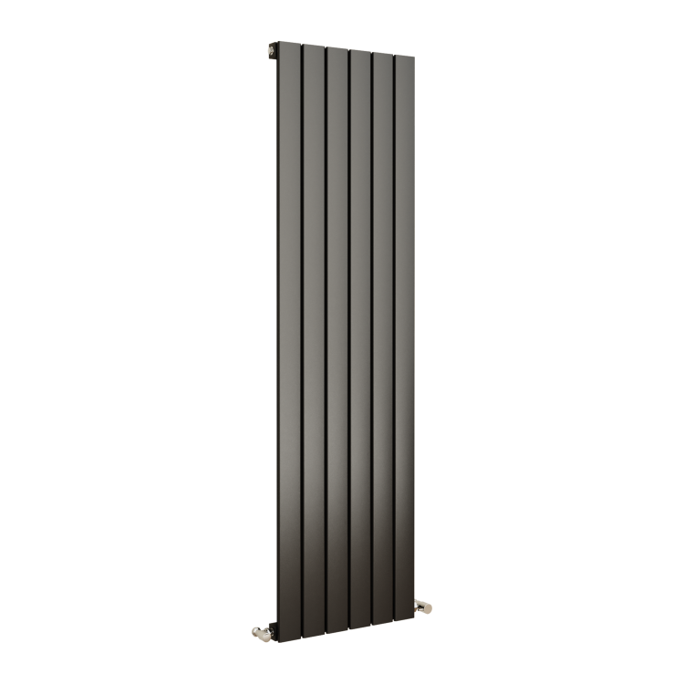 Eco Eleganza Midnight Black Vertical Flat Designer Aluminium Radiator 1600x450mm Single Panel 3055 BTU - Image 3