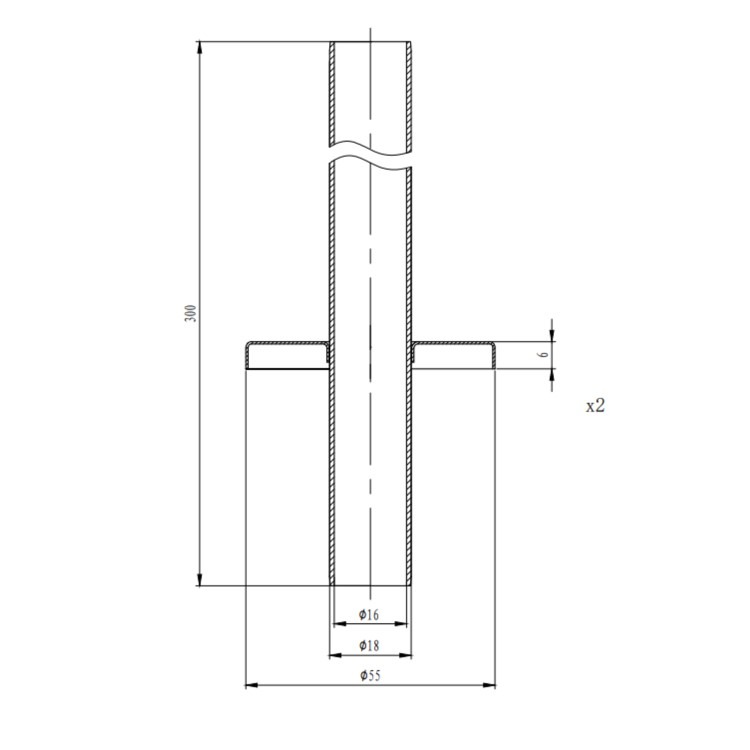 Chrome Towel Radiator 1600 x 500mm with Pipe Kit and Straight Valves – Nazco - Image 2