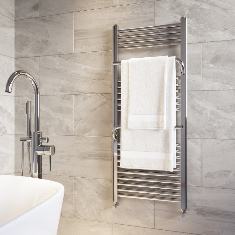 Chrome Towel Radiator 1200 x 500mm - Nazco - Image 3