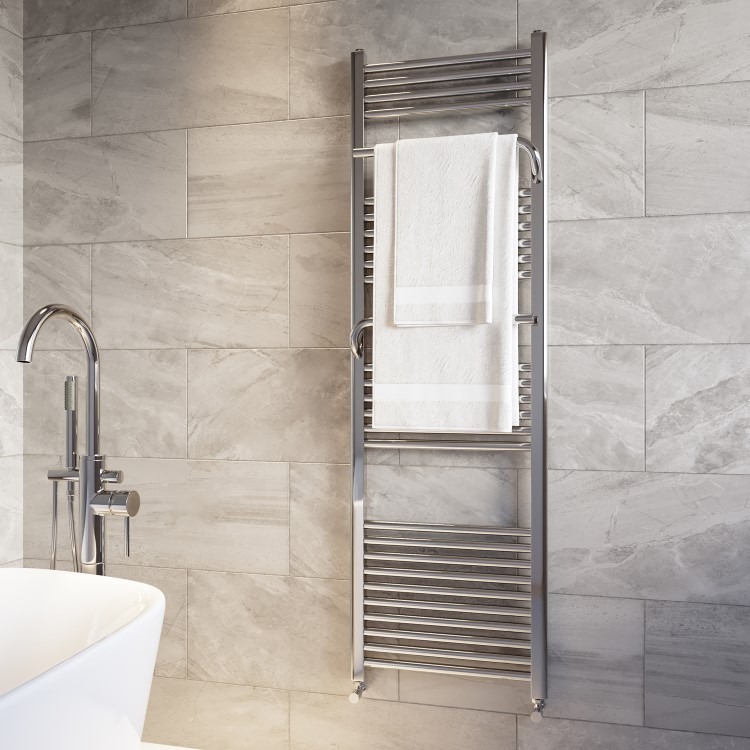 Chrome Towel Radiator 1600 x 500mm - Nazco - Image 3