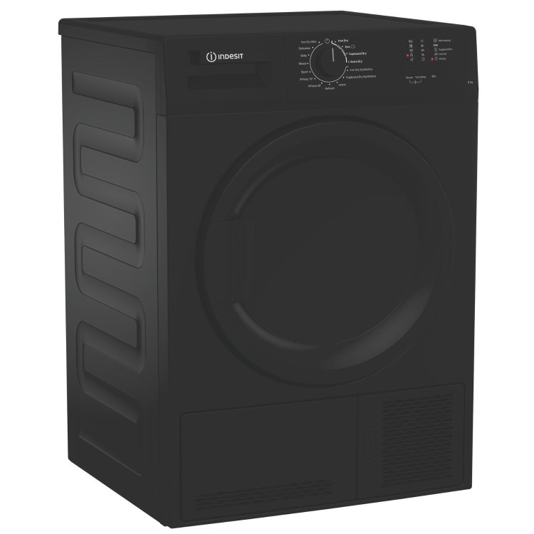 Indesit 8kg Condenser Tumble Dryer - Black - Image 4