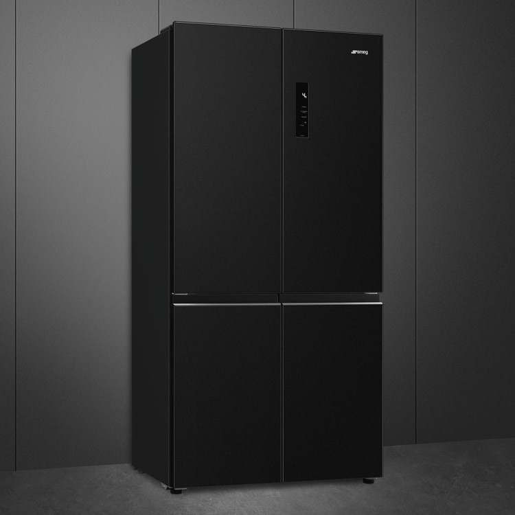 Smeg 522 Litre Four Door Freestanding American Fridge Freezer - Dark Inox - Image 3