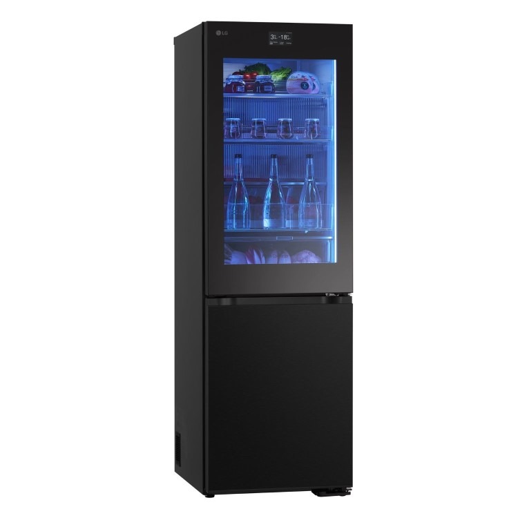 LG InstaView™ 349 Litre 60/40 Fridge Freezer - Black - Image 3