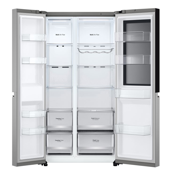 Refurbished LG InstaView GSVV80PYLL 655 Litre Frost Free American Fridge Freezer Prime Silver - Image 3
