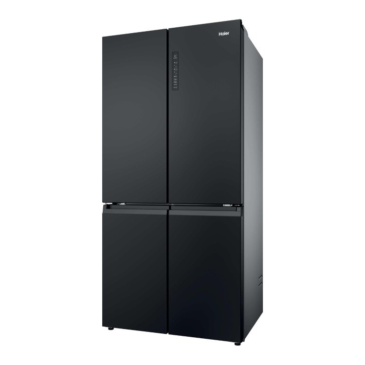 Haier Series 3 250 Litre Four Door American Fridge Freezer - Black - Image 4