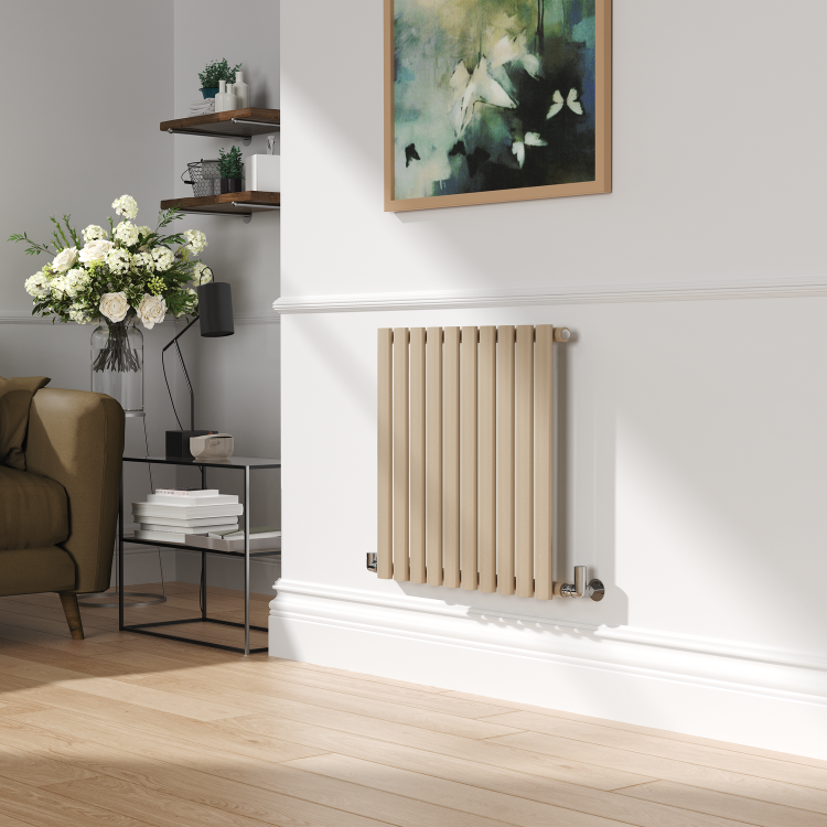 Sorrento Cleopatra Horizontal Oval Designer Radiator 600x590mm Single Panel 1576 BTU - Image 2