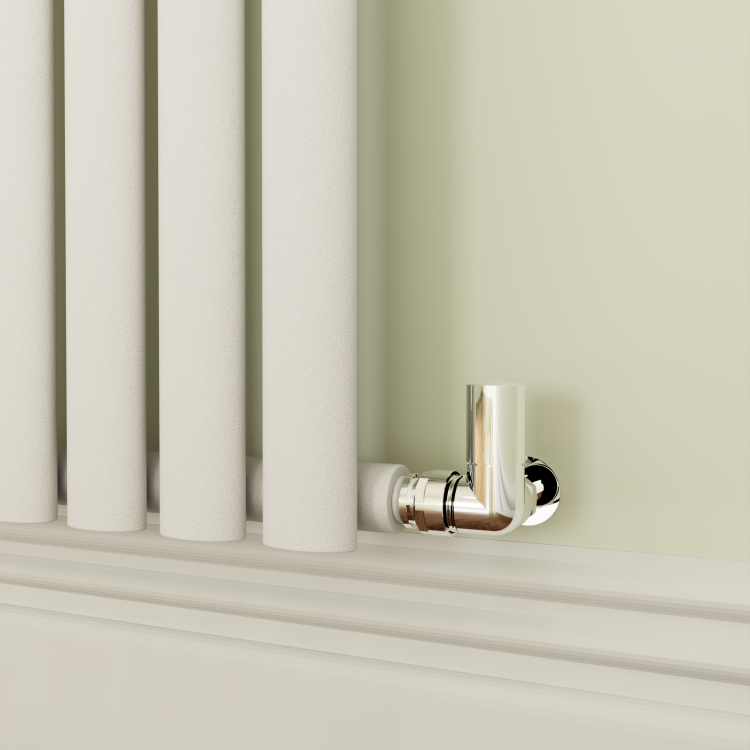 Sorrento White Horizontal Oval Designer Radiator 800x590mm Single Panel 1947 BTU - Image 3