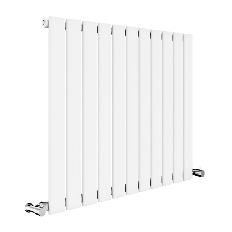 Riace White Horizontal Flat Designer Radiator 600x748mm Single Panel 1589 BTU - Image 3