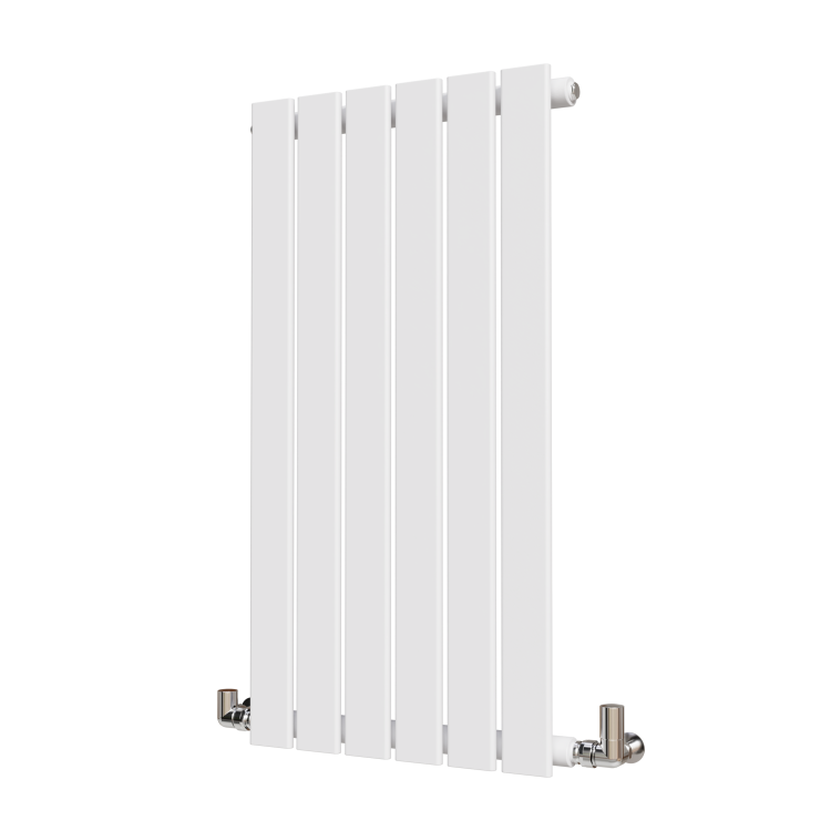 Riace White Horizontal Flat Designer Radiator 800x408mm Single Panel 1299 BTU - Image 3