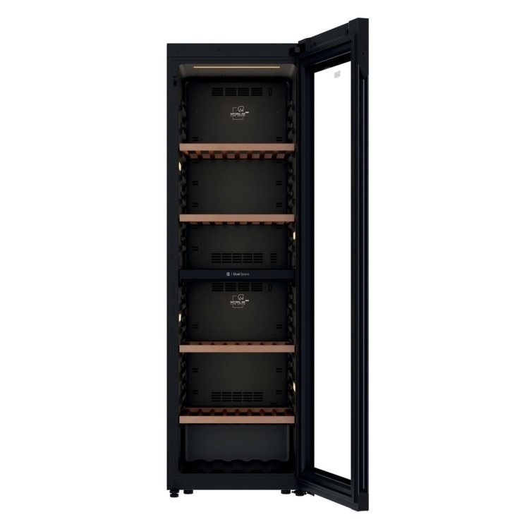 Haier 201 Bottle Capacity Dual Zone Freestanding Wine Cooler - Black - Image 3