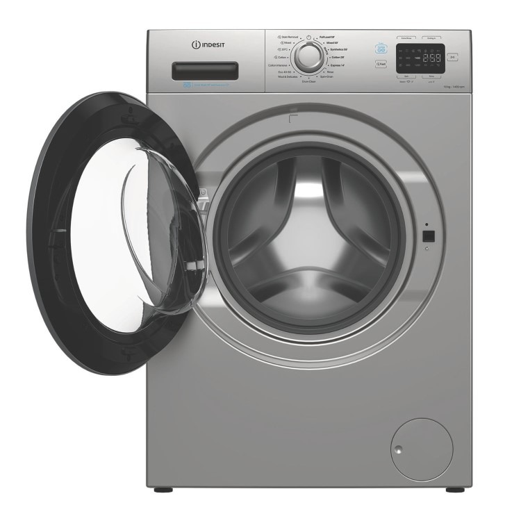 Indesit Push&Go 10kg 1400rpm Washing Machine - Silver - Image 3
