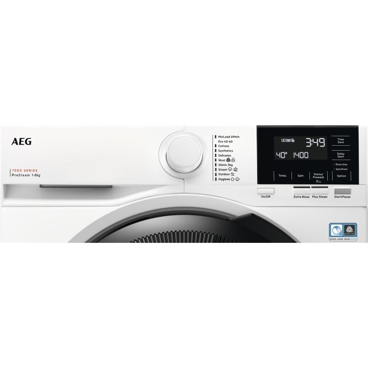 Refurbished AEG 7000 Series ProSteam LFR71844B 8KG 1400 Spin Washing Machine White - Image 7