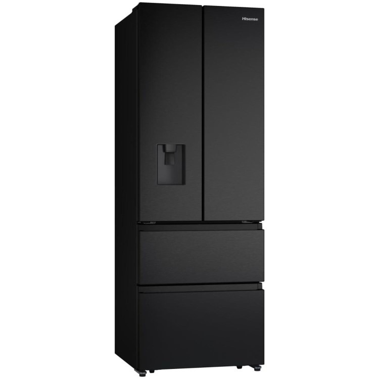 Hisense PureFlat Slim 485 Litre French Style American Fridge Freezer - Black - Image 3