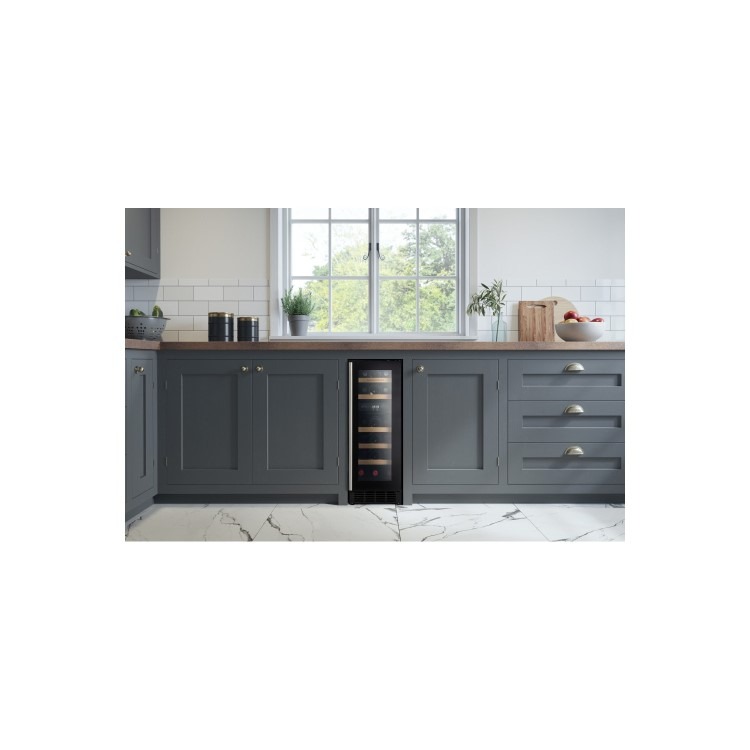 Rangemaster 18 Bottle Capacity 30cm Wide Dual Zone Wine Cooler - Black - Image 3