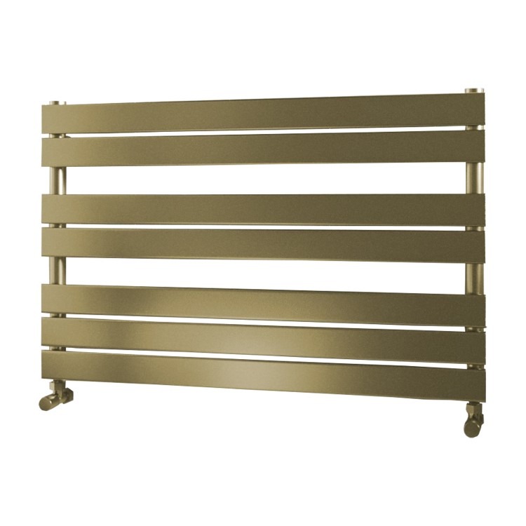 Brass Horizontal Towel Radiator 600 x 1000mm - Tundra - Image 2