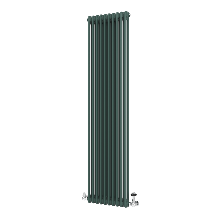 Reggio Evergreen Vertical Double Column Traditional Radiator 1800x470mm 4399 BTU - Cast Iron Style - Image 5