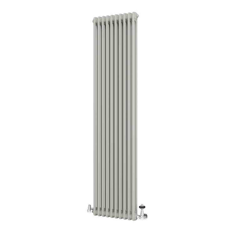 Reggio Smoked Stone Vertical Double Column Traditional Radiator 1800x470mm 4399 BTU - Cast Iron Style - Image 4