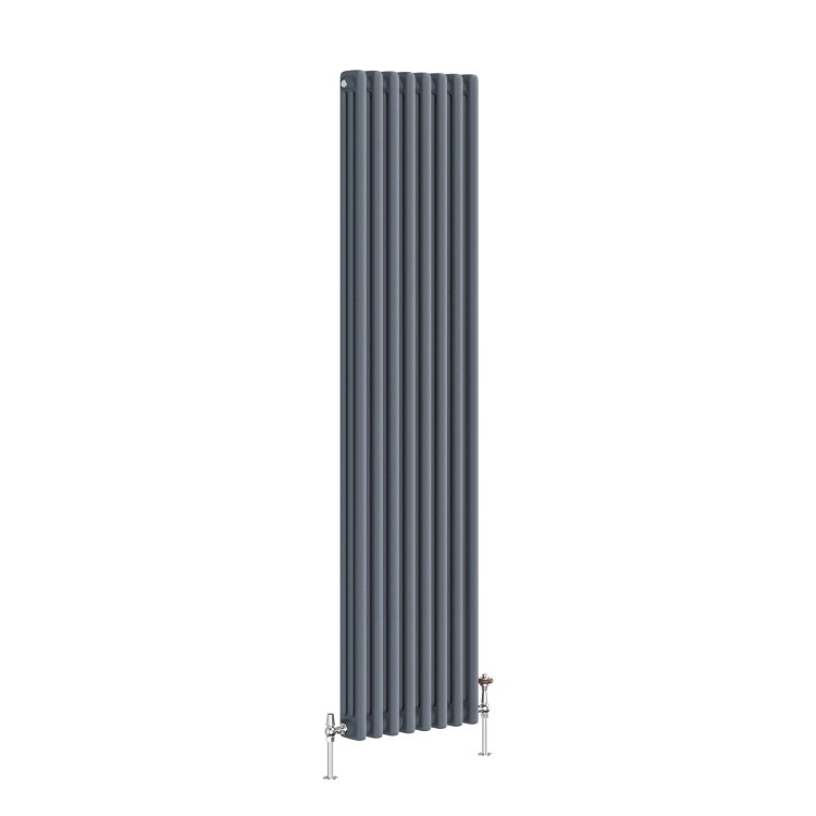 Reggio Anthracite Vertical Triple Column Traditional Radiator 1500x380mm 3751 BTU - Cast Iron Style - Image 4
