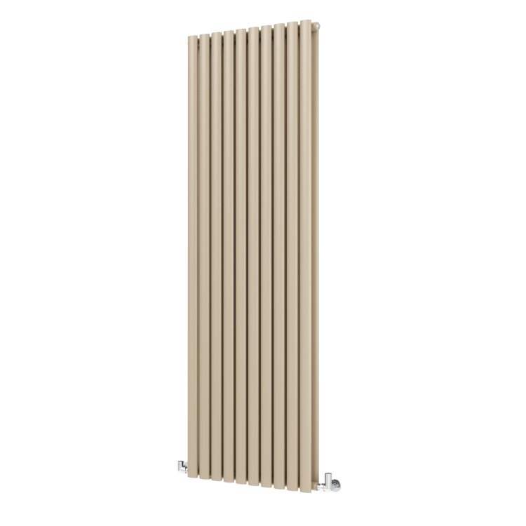 Sorrento Beige grey Vertical Oval Designer Radiator 1800x590mm Double Panel 6229 BTU - Image 5