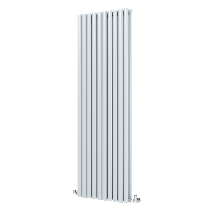 Sorrento Salt & Pepper Vertical Oval Designer Radiator 1800x590mm Double Panel 6229 BTU - Image 2