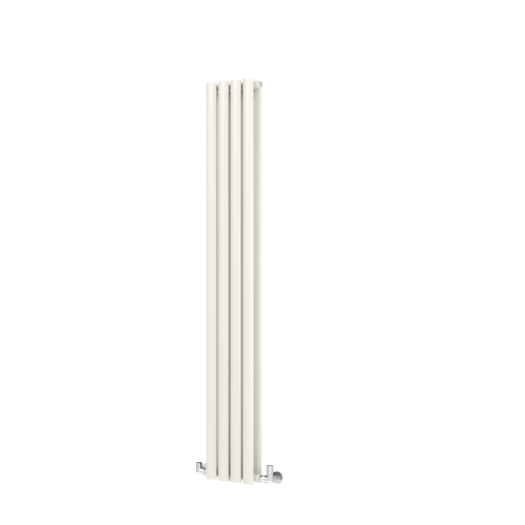 Sorrento Linen Vertical Oval Designer Radiator 1600x236mm Double Panel 2234 BTU - Image 5