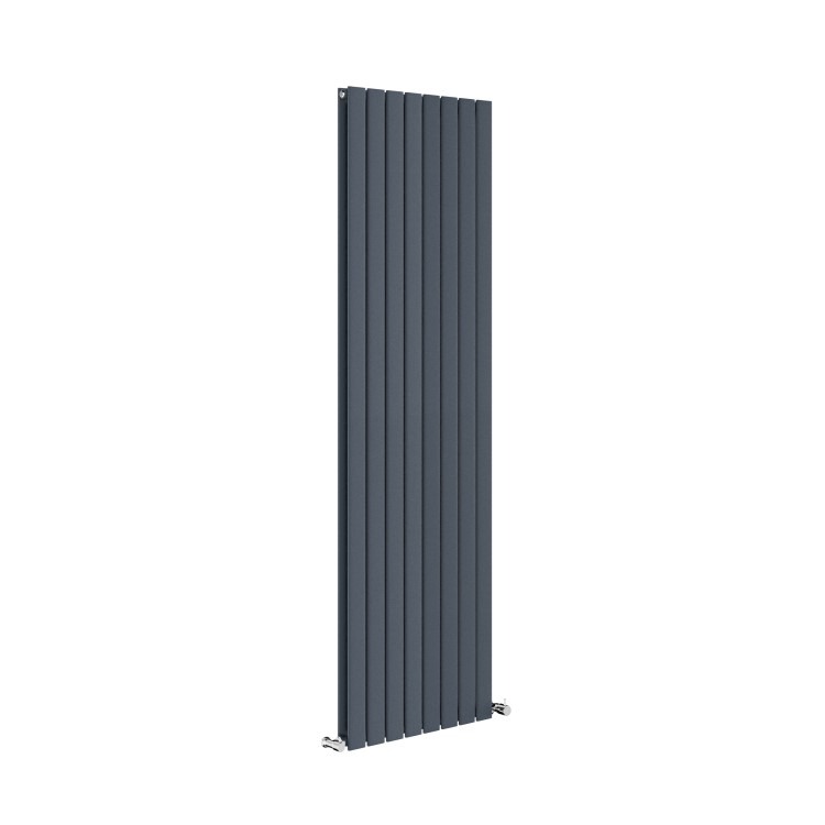 Riace Anthracite Vertical Flat Designer Radiator 1800x544mm Double Panel 5557 BTU - Image 5
